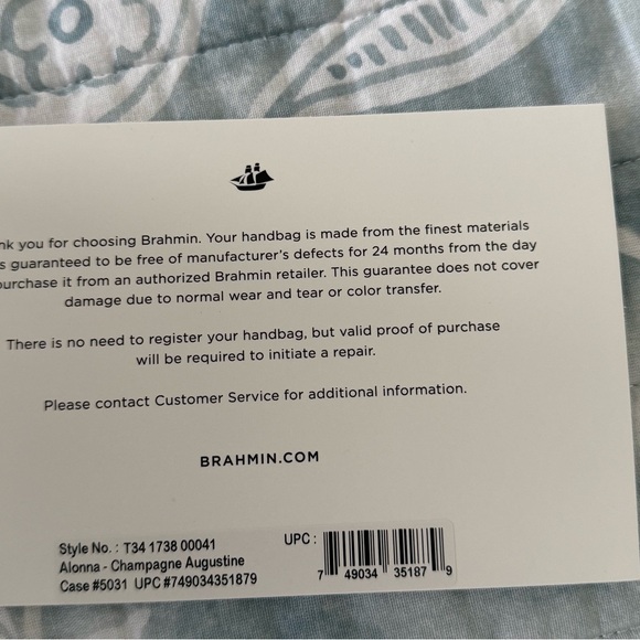 Brahmin Metallic Gold Croc-Embossed Crossbody Bag NWT - Picture 7 of 7